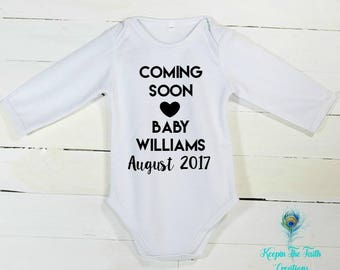 Coming Soon Onesie - Baby Announcement - Baby Onesie - Pregnancy Reveal - Coming Soon - Announcement Onesie - Pregnancy Onesie - New Baby