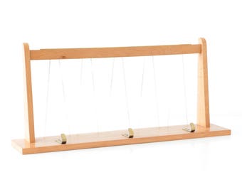 Vintage wardrobe rack, German 60s, wall hat rack, gold brass hooks, Mid-Century furniture
