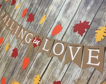 Falling in Love Banner, Fall Bridal Shower, Fall Shower, Fall Bridal Shower Banner, Falling in Love, Fall Wedding Banner, Fall Banner
