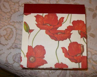 Refillable notebook in life "Poppies" pattern