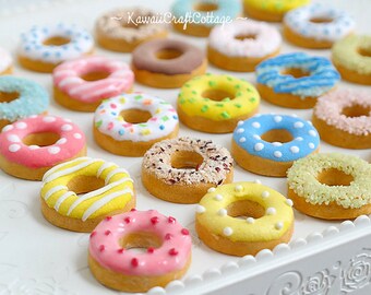 Miniature Food Donuts Bakery Sweets Willie Wishers Doll American Girl Doll Food Ag Doll Playscale Food AGD MSD Dollfie Accessories 1/4 scale
