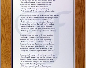 Rudyard kipling poem | Etsy