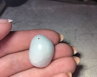 Natural aquamarine pendant,aquamarine cabochon,aquamarine gemstone pendant, aquamarine cab, drilled aquamarine cabochon