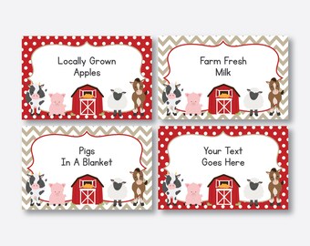 Farm Animal Name Tags Printable