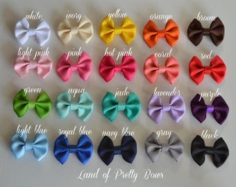 Mini Hair Bow on a Clip Girl Hair Bows Small Hair Clip