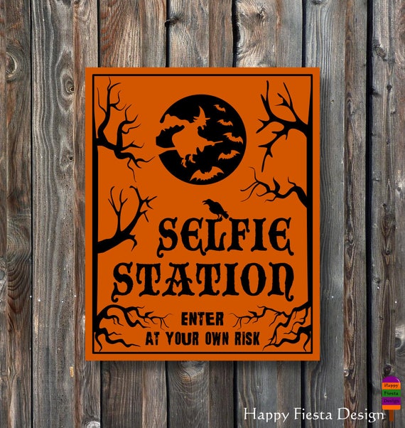 Items Similar To PRINTABLE Halloween Selfie Station Halloween Photo