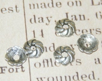 10 cups in striation in silver 9mm