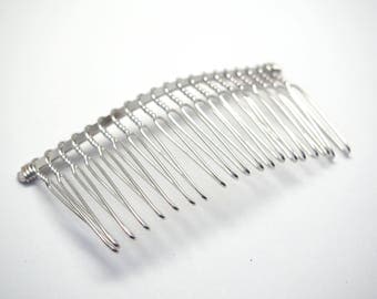 Large comb customize silver-plated 78x38mm