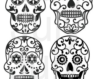 70 % OFF, Sugar Skulls SVG Cut Files, Candy Skull DXF, Sugar Skulls Clipart, Sugar Skull Mask, dxf, png, jpg, eps, pdf, Sugar Skull Vector