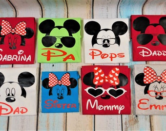 Disney Family shirt, Personalized shirts, choose your design and shirt color, FAMILY PACKAGE, disney shirt, disney vacation, disney matching
