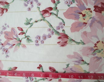 vintage sheet fat quarter, sewing supplies, quilting supplies, floral sheet, bed linen, fat quarters, craft fabric, vintage fabric,