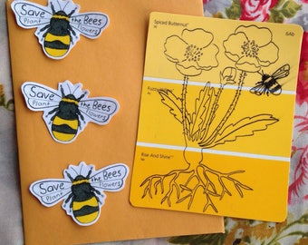 Save the bees stickers