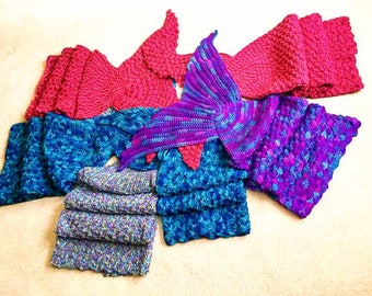 Crochet Pattern - Mermaid Tail Afghan Blanket/ Crochet Mermaid Tail/ Mermaid Blanket Child size