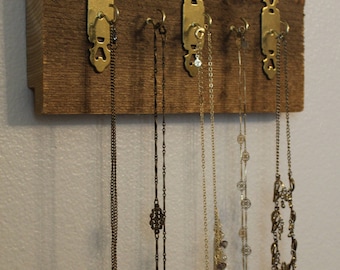 Necklace Organizer | Reclaimed Barn Wood Necklace Holder | Wall Hanging Jewelry Organizer | Wood Jewelry Organizer | Wood Jewelry Display