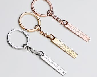 Coordinate Keychain personalized for him - Monogram Keychain personalized dad keychain graduation gift - 8K