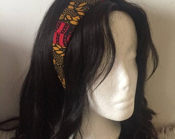 African wax print headband