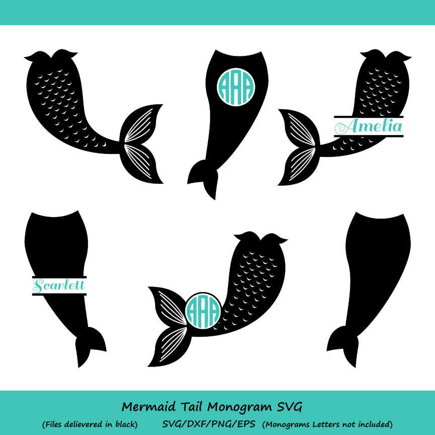Download Mermaid Tail SVG Mermaid Monogram SVG Mermaid Svg Mermaid