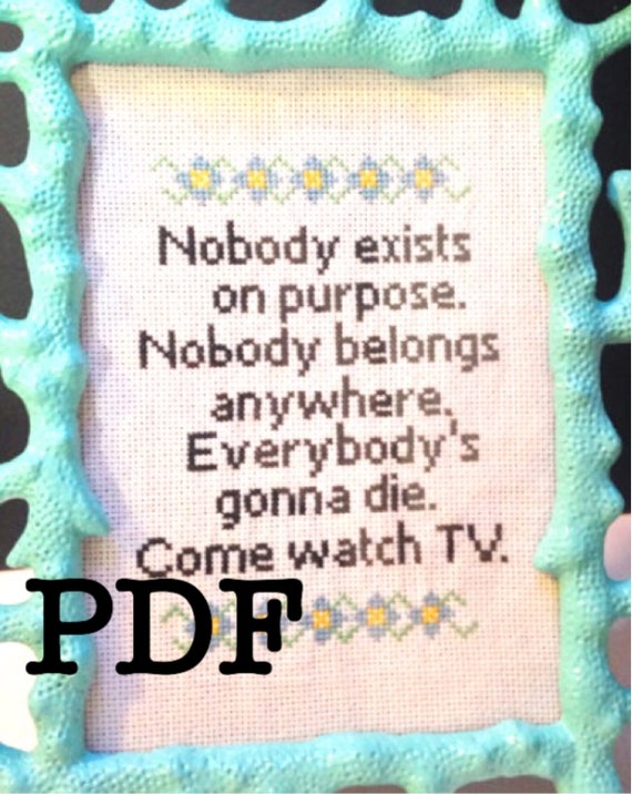 Rick and Morty Cross Stitch Pattern Nobody Exists on ...