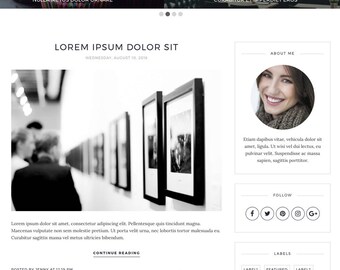 Blogger Template Responsive, Blogger Theme, Premade Blogger Templates, Blogspot Template Minimal, Blogger Blog - Eleonora