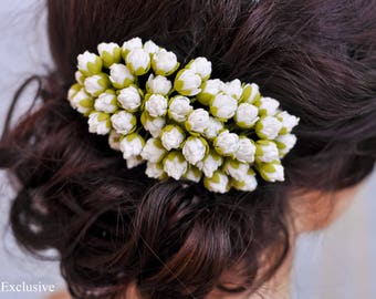 Flower for hair Bridal hair piece Wedding hair comb Flower hair comb Flower hair accessories floral Bridal headpiece Wedding headpiece white