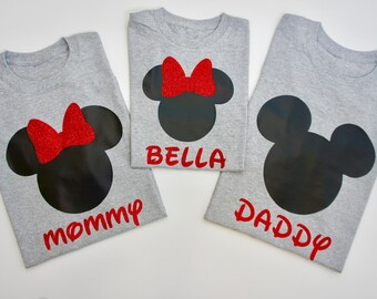 Mickey and Minnie T-shirts, Disney Trip, Family Set T-shirts, Personalized Disney T-shirts, Mickey Mouse T-shirts, Minnie Mouse T-shirts