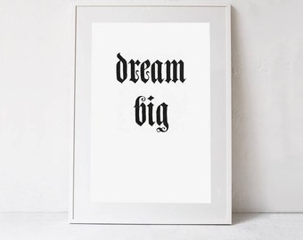 Dream big print | Etsy