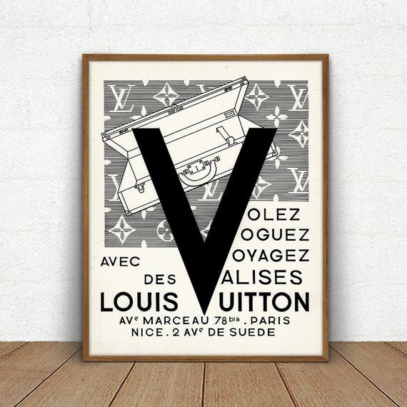 Louis Vuitton Vintage Printable French Fashion Wall Decor