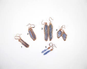 Kyanite Electroformed Earrings