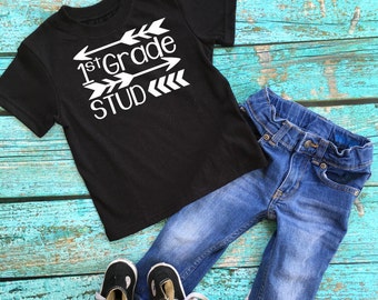 Back to School - 1st grade Stud - First Day First Grade - Boy Shirt - 1st Grade boy Shirt - First Day of School Memory Shirt - First Day 1st