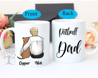 Personalized Pitbull Mug, Pitbull Mug, Pitbull Gifts, Pitbull Dad Gift, Crazy Pitbull Man, Pitbull Parent Gift, Custom Dog Dad