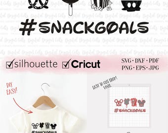 Snackgoals SVG, Printable, Disney Snackgoals Cutting File, DIY Disney Snackgoals Shirt, DIY Disney T-shirt, Snacks svg, dxf, pdf, Disney svg