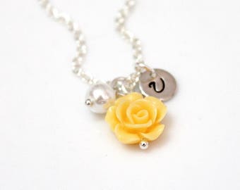 Flower girl necklace, Kids Wedding Jewelry, Childrens Personalized Necklace, Childrens Jewelry, Wedding Gift, Flower Girl Gift