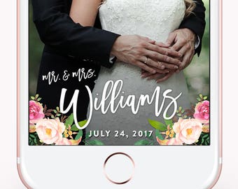Wedding Snapchat GeoFilter, Snap Chat Floral Filter, Wedding Snapchat Filter, Custom Wedding Geofilter, Wedding Reception, Flower Pink Blush