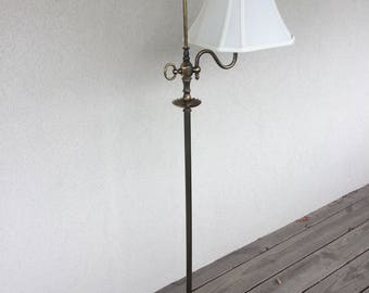 Antique Vintage Solid Brass Lamp ~54" Tall Very Heavy Beautiful Patina LOCAL PICKUP ONLY 46037 Fishers (30 Mins from Downtown Indy)
