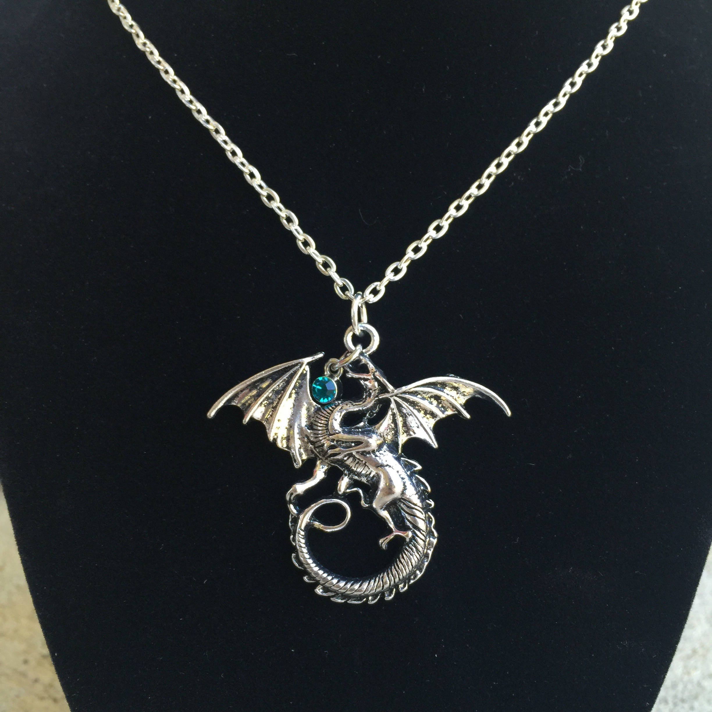 Gothic Dragon Necklace Dragon Jewelry Dragons Dragon