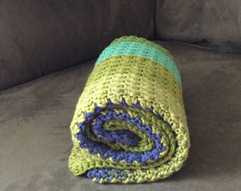 Crochet Baby Blanket, Striped Baby Blanket, Baby Boy Blanket, Textured Baby Blanket, Small Baby Blanket, Carseat Blanket, Stroller Blanket