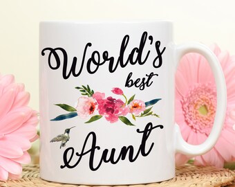 Worlds Best Aunt Mug, Aunt Gift, Gift for Aunt, Best Auntie Gift, Best Aunt mug, Gift for Aunt to be, Pregnancy announcement gift mug,coffee
