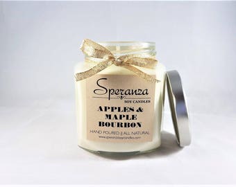 Fall Candle | Autumn Candles | Apples and Maple Bourbon | Apple Soy Candle | Bourbon Soy Candle | Maple Soy Candle | Fall Scented Candles
