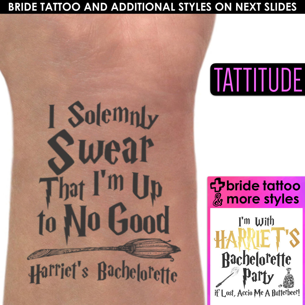 Harry Potter Party Tattoos I Solemnly Swear That I am Up To No