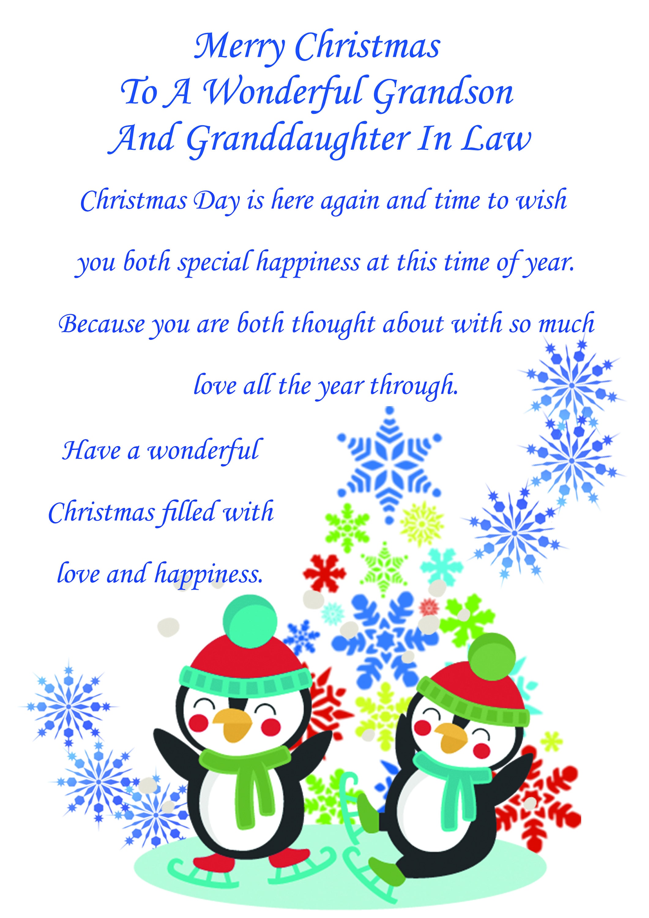 grandson-granddaughter-in-law-christmas-card-cute