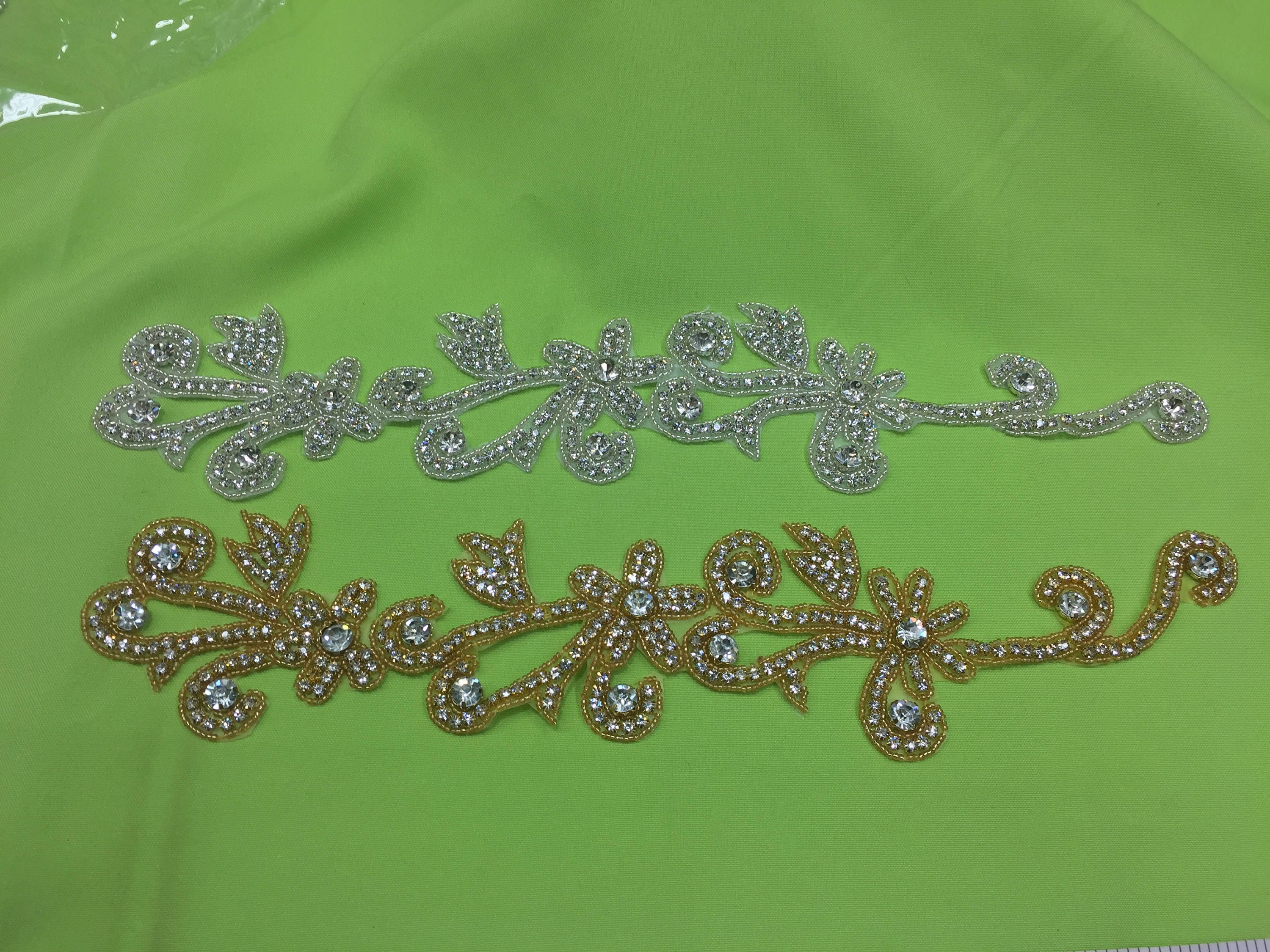 Crystal Applique Rhinestone Applique Wedding Applique