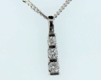 Origin 3Tone Stack Pendant Necklace Style 2217 main image 0