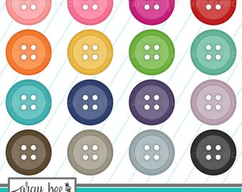 Vintage Buttons Clip Art Sewing Clipart Thread Needle