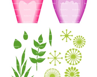 Giant #2 Paper Flower svg Paper Flower Template svg Paper flower DIY svg Flower Digital Template svg files for cricut svg for silhouette