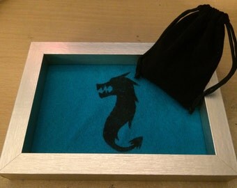 Hand-Painted Dragon Dice Tray (w/ Dice)