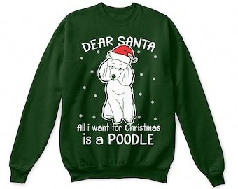 christmas poodle shirt