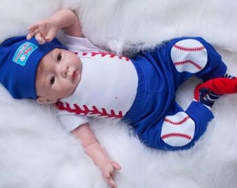 Reborn American Baby Doll "TYLER" 22 Inch Interchangeable Silicone/Vinyl Life Like Collectible/Toy/Gift