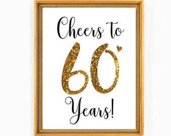 60th birthday sign | Etsy