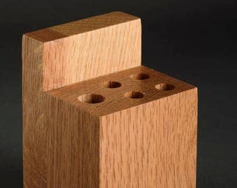Solid Oak pen / Pencil Holder