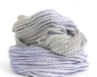 Chunky baby alpaca yarn, purple grey hand dyed bulky knitting crochet wool, Perran Yarns Purple Rhapsody, uk seller, yarn skein hank
